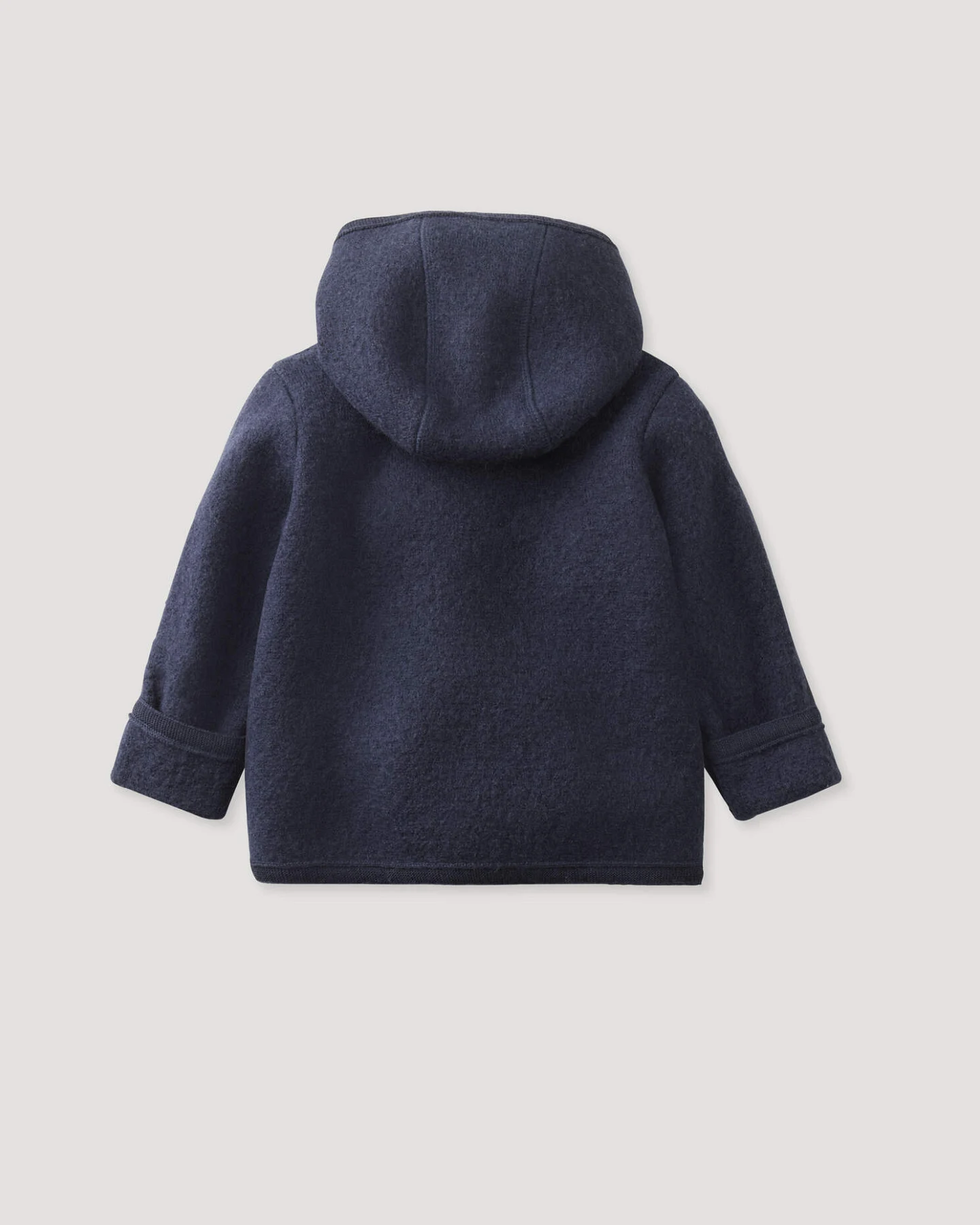 hessnatur Baby Wollwalk Jacke aus Bio-Merinowolle - blau - Größe 62/68 – Ansicht 2