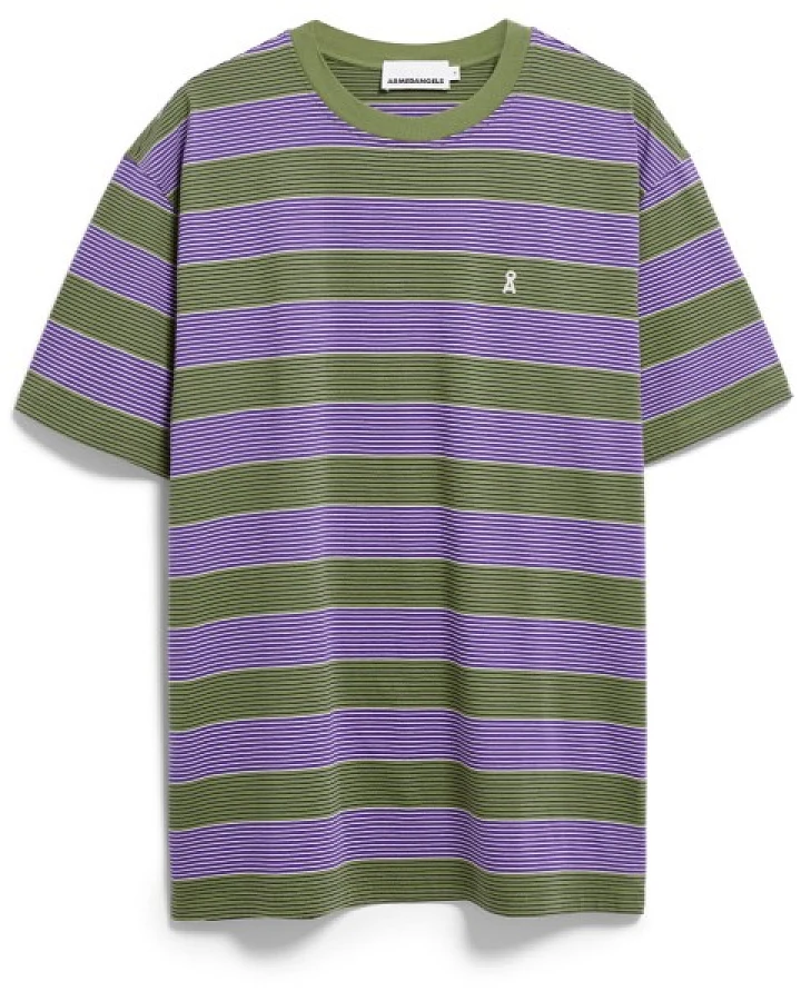 ARMEDANGELS - Maarkos Multi Stripes - T-Shirt Gr M oliv