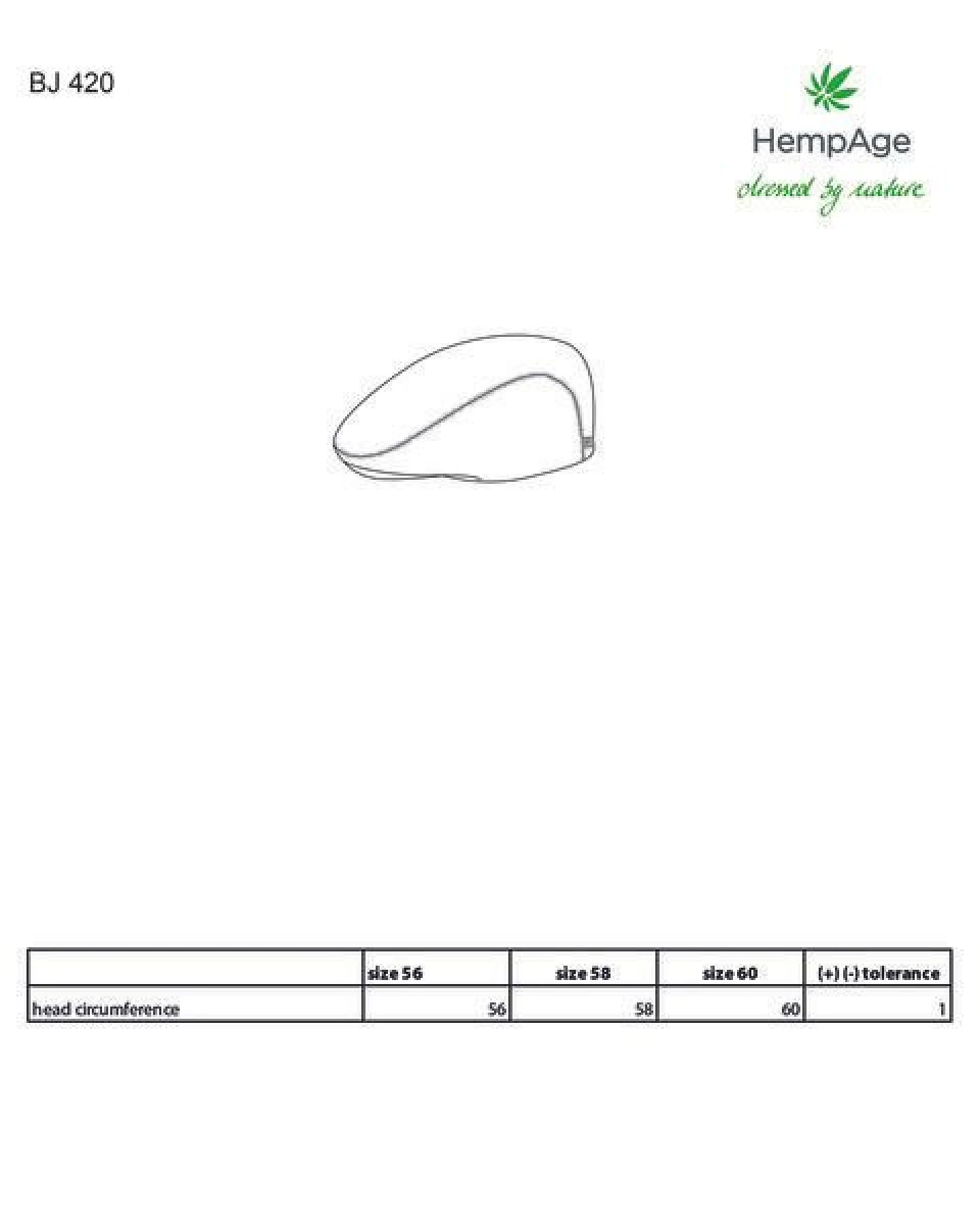 HempAge Hanf Schiebermütze aus 100% Hanf – Ansicht 2