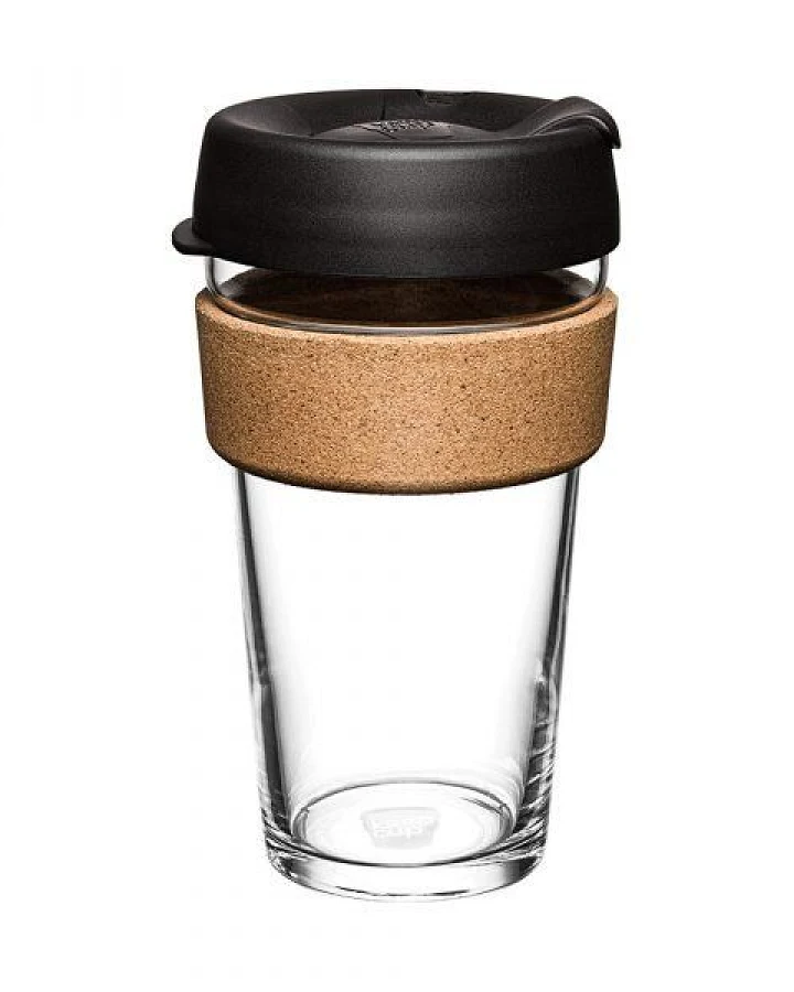 KeepCup L - BREW CORK – Coffee to go Becher aus Glas mit Korkband - 454ml