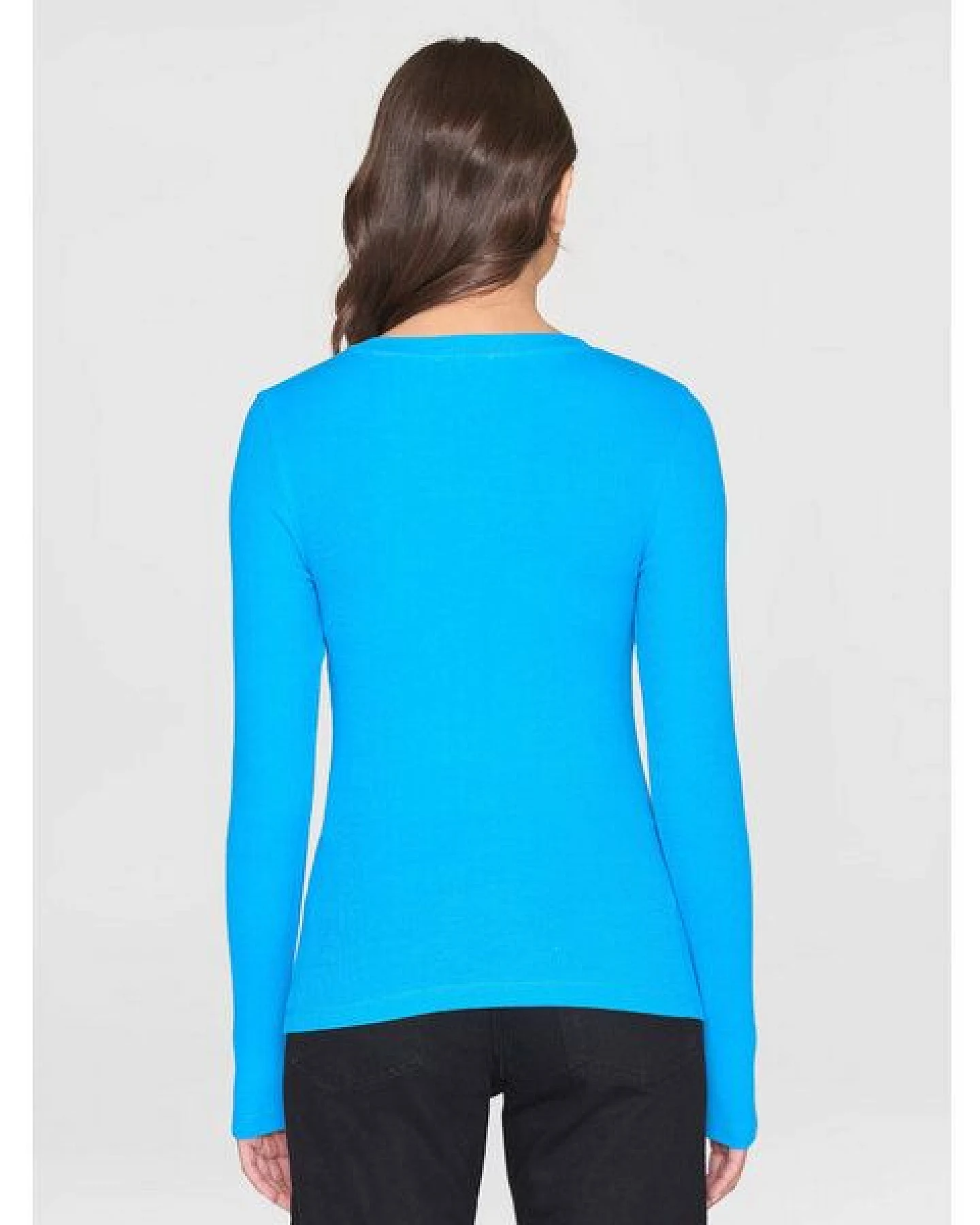 KnowledgeCotton Apparel Langarmshirt - Rib Scoop neck long sleeved - aus Bio-Baumwolle – Ansicht 2