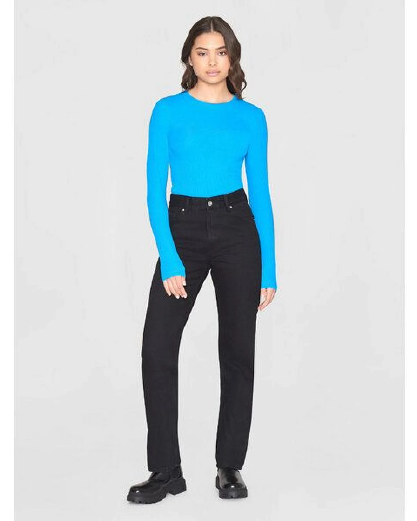KnowledgeCotton Apparel Langarmshirt - Rib Scoop neck long sleeved - aus Bio-Baumwolle – Ansicht 3
