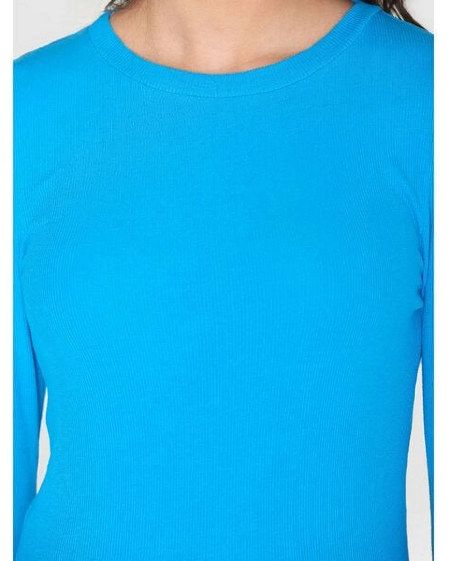 KnowledgeCotton Apparel Langarmshirt - Rib Scoop neck long sleeved - aus Bio-Baumwolle – Ansicht 4