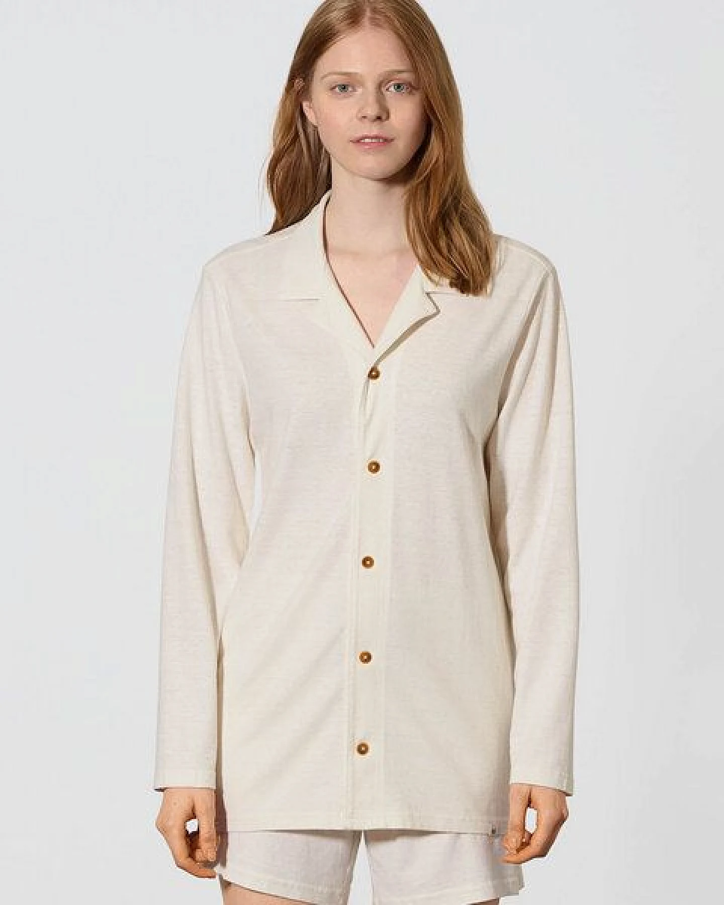HempAge Unisex Hanf Pyjamahemd – Ansicht 2