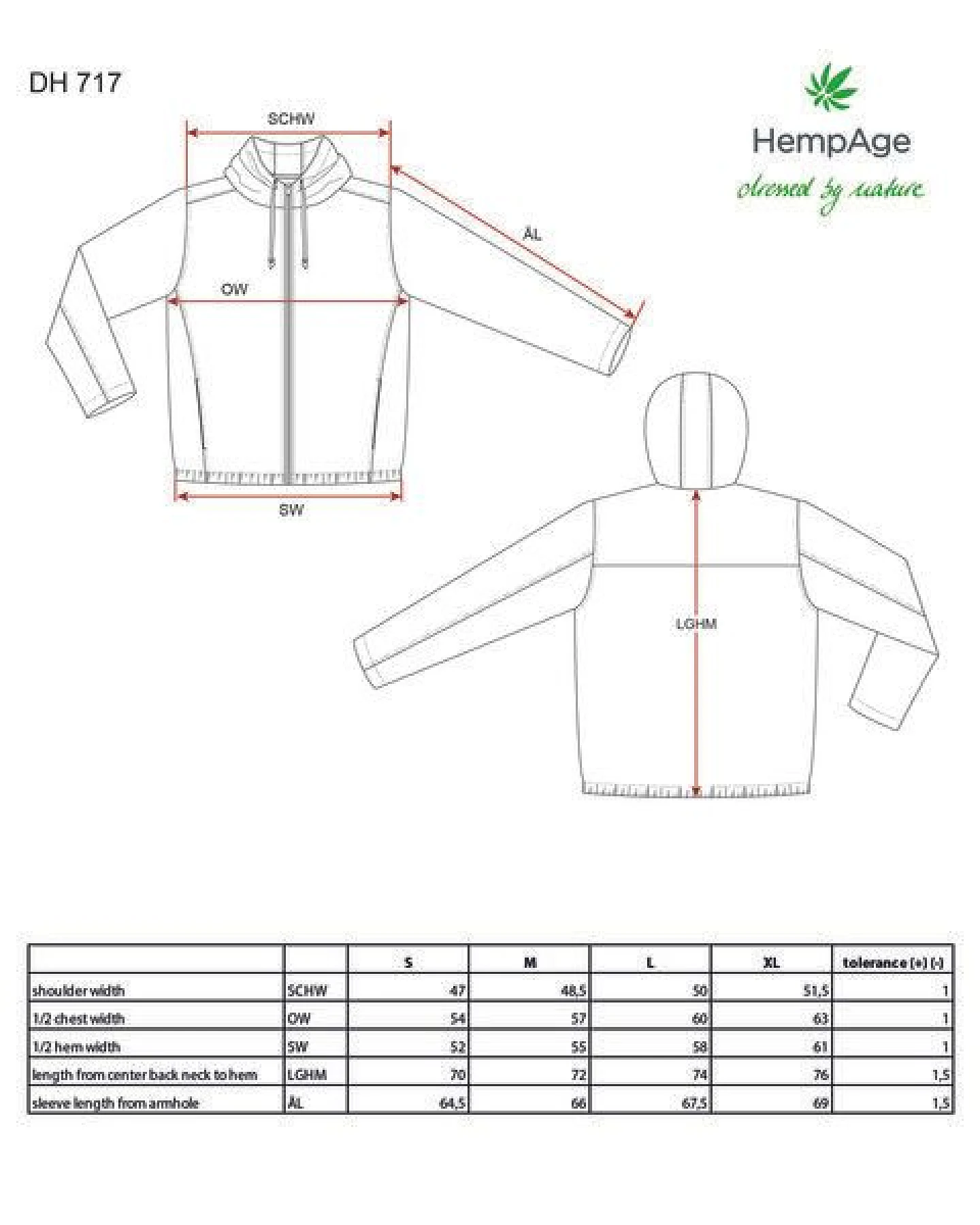 HempAge Hanf Kapuzenjacke – Ansicht 2