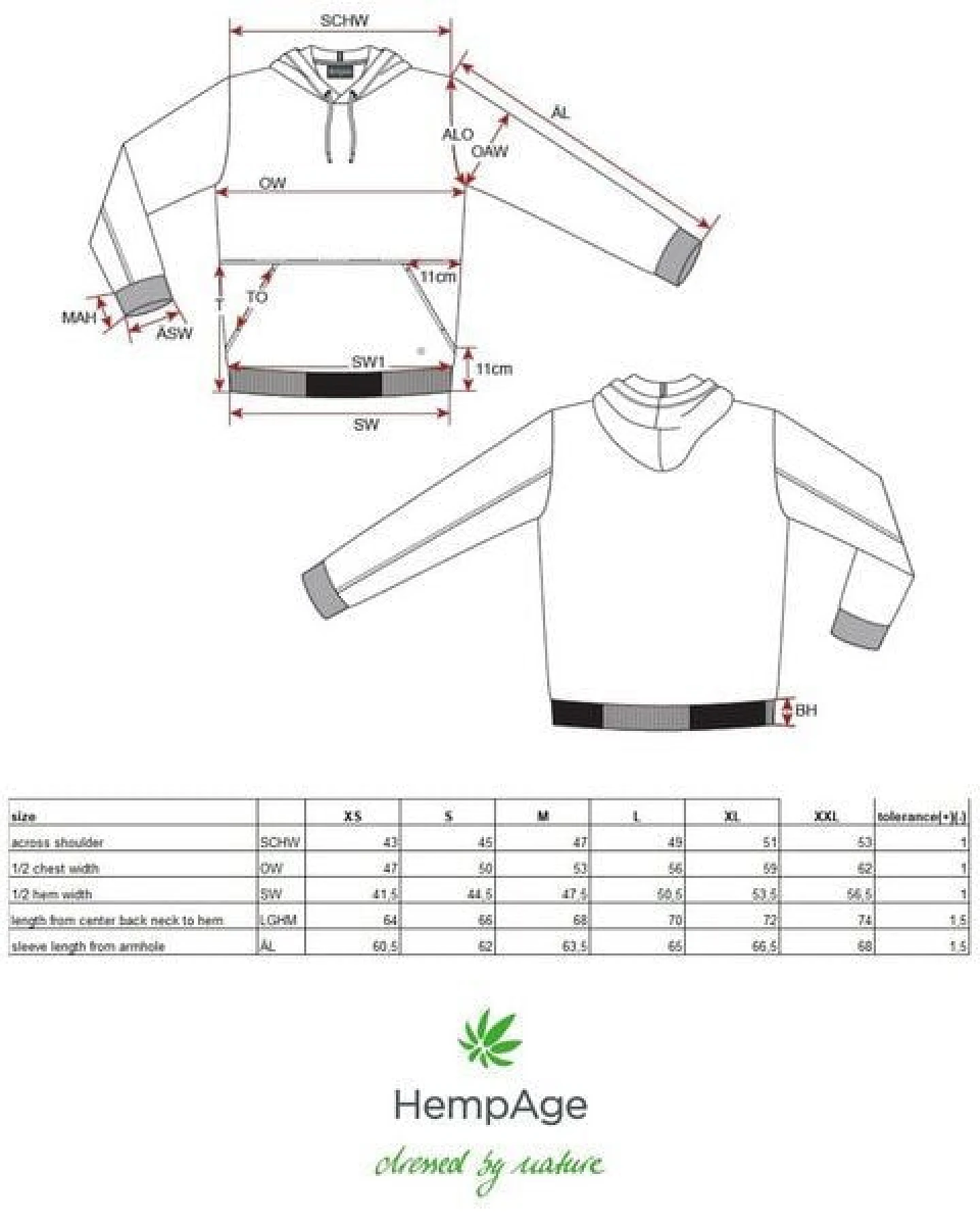 HempAge Hoodie Hanf/Bio-Baumwolle – Ansicht 3