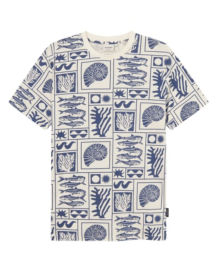 DEDICATED - T-Shirt Stockholm - T-Shirt Gr S grau