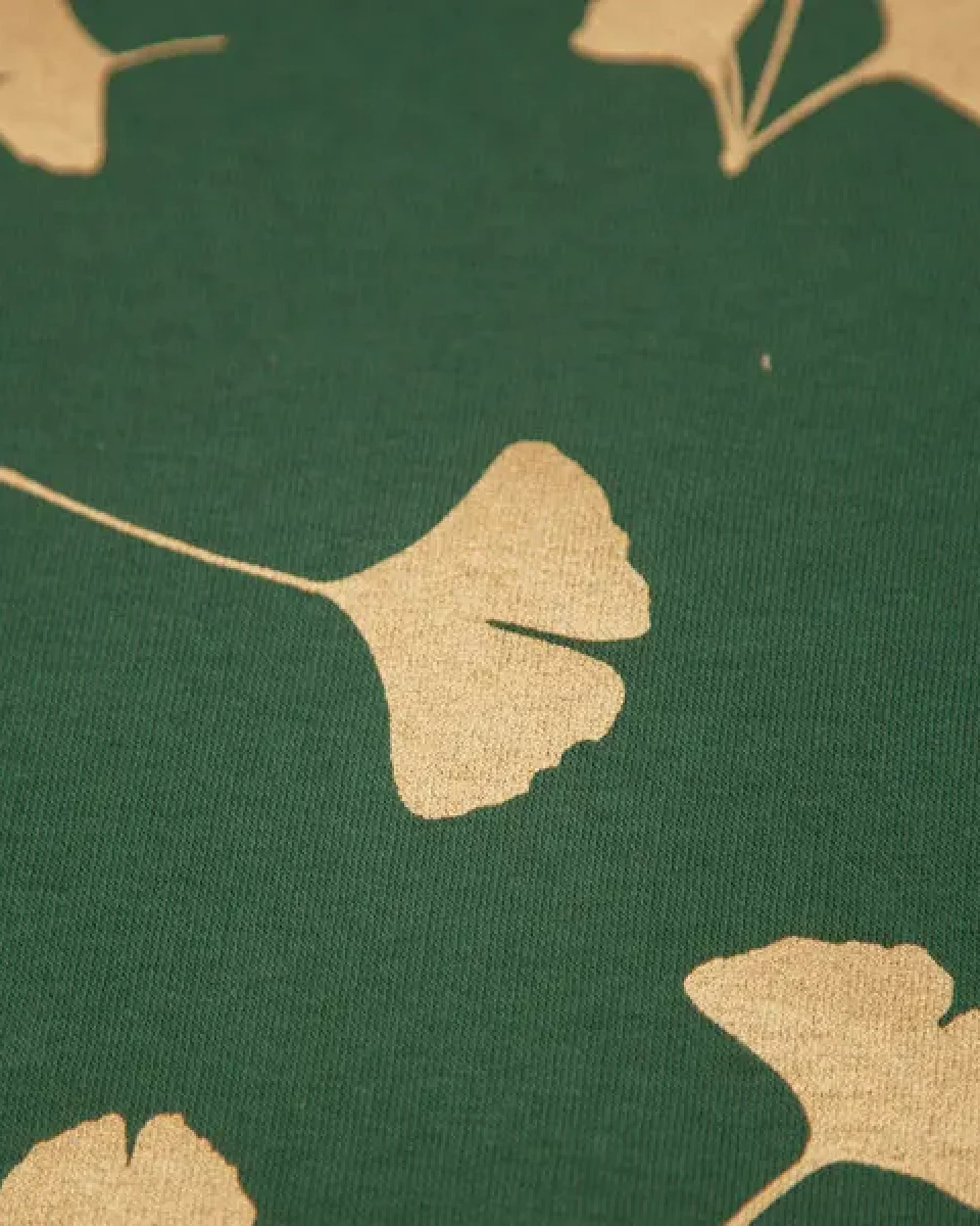 päfjes Ginkgo / Ginkgoblätter in gold - Fair Wear Unisex Sweater - Grün – Ansicht 3