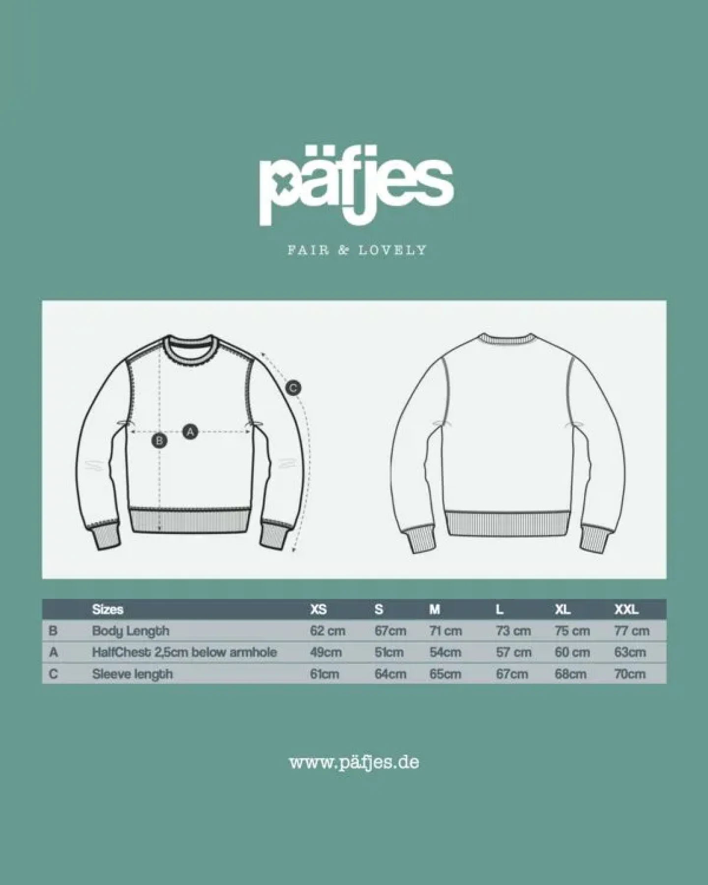 päfjes Ginkgo / Ginkgoblätter in gold - Fair Wear Unisex Sweater - Grün – Ansicht 4