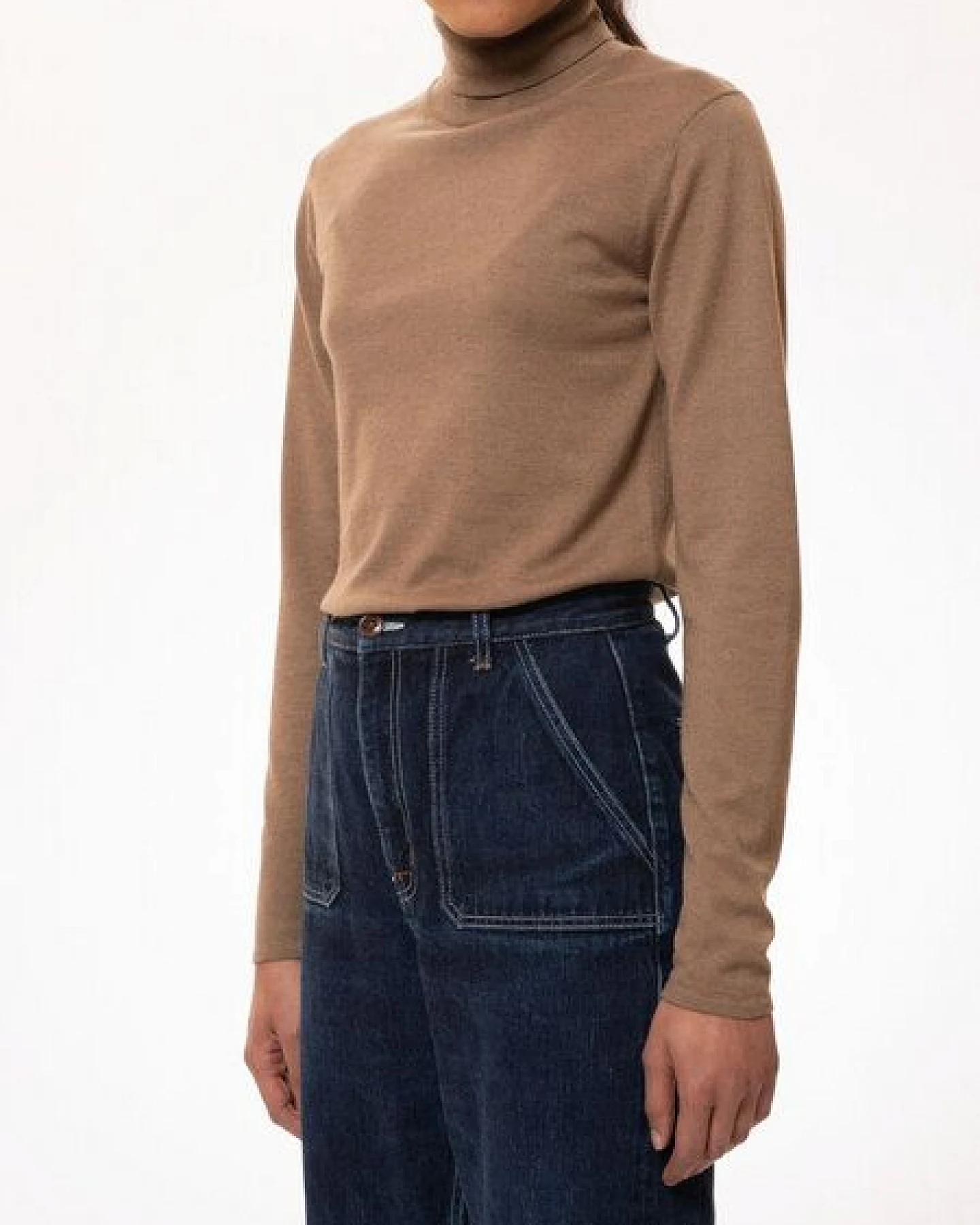 Nudie Jeans Pullover Vivi Rollneck aus Wollmix – Ansicht 2