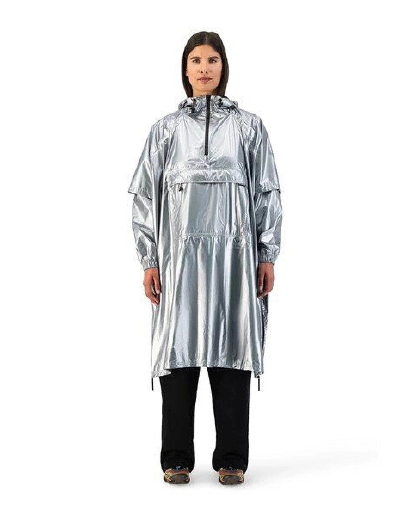 Maium Vegan Regenmantel - Unisex Poncho - aus recycelten Materialien – Ansicht 3
