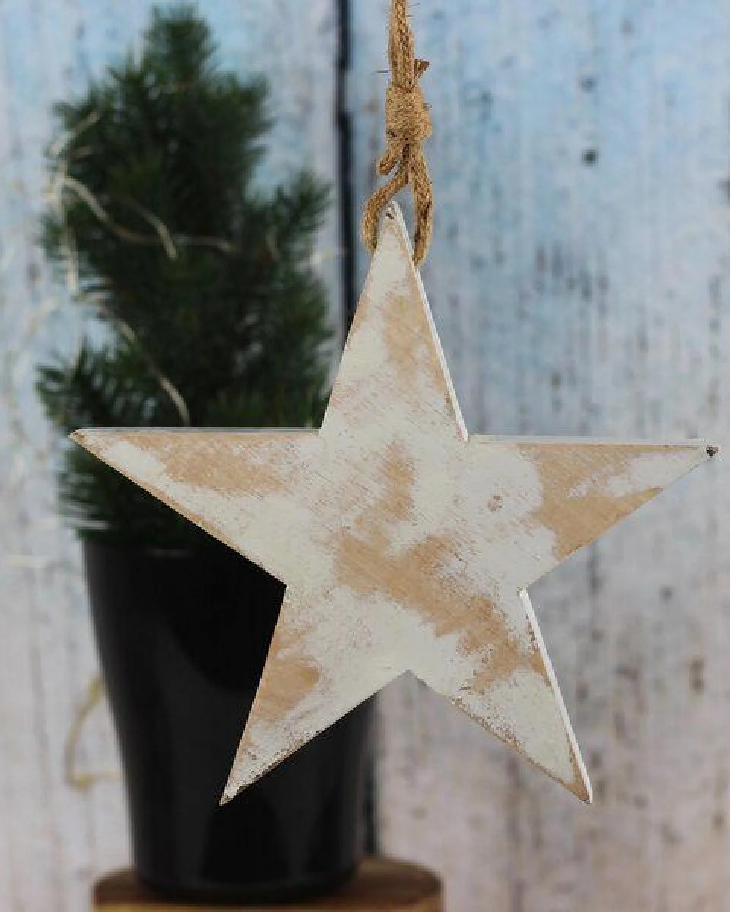 Mitienda Shop Fensterdeko Stern, Weihnachtsdeko aus Holz – Ansicht 2