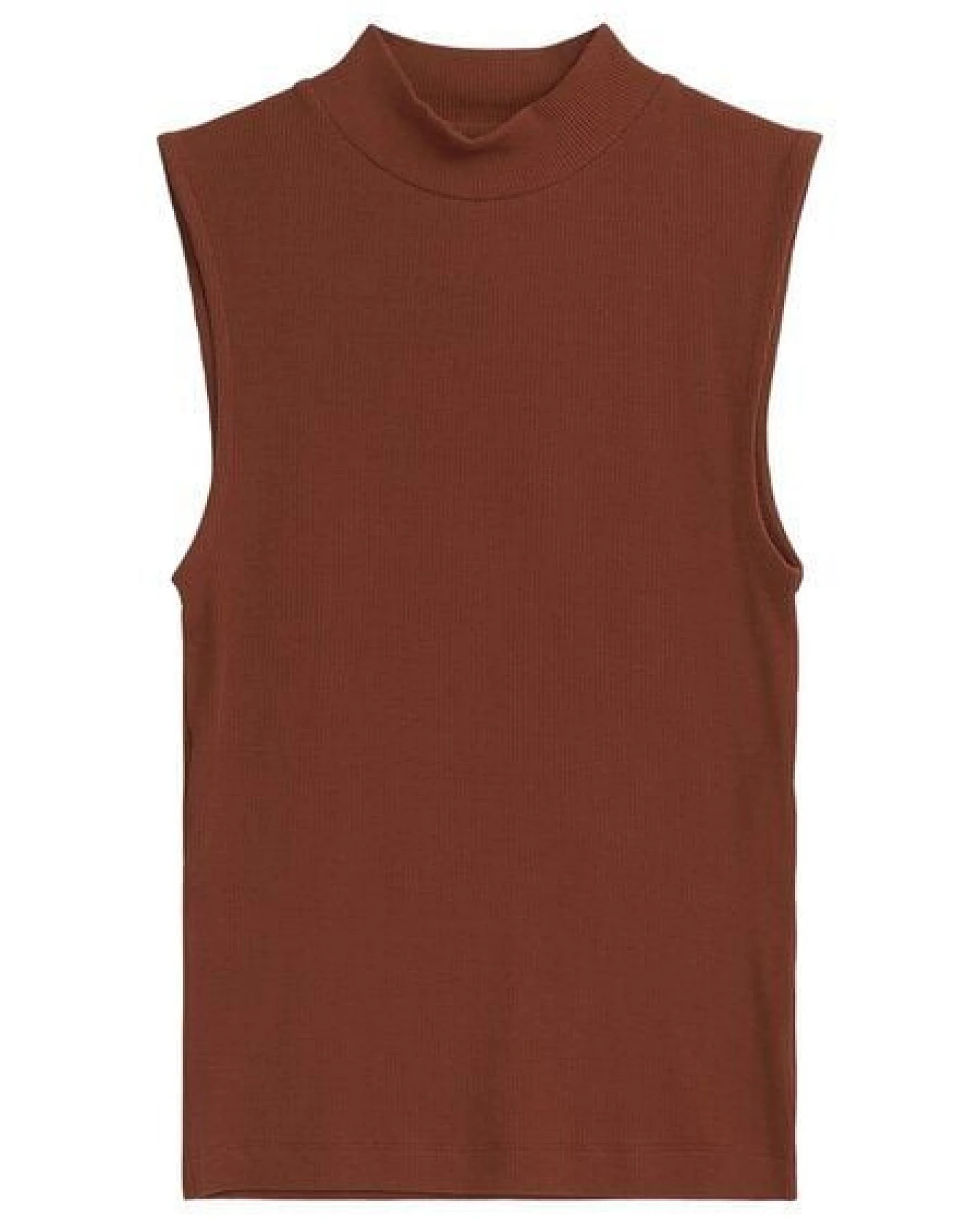 KnowledgeCotton Apparel Ripptop - High neck rib top - aus Bio-Baumwolle – Ansicht 4