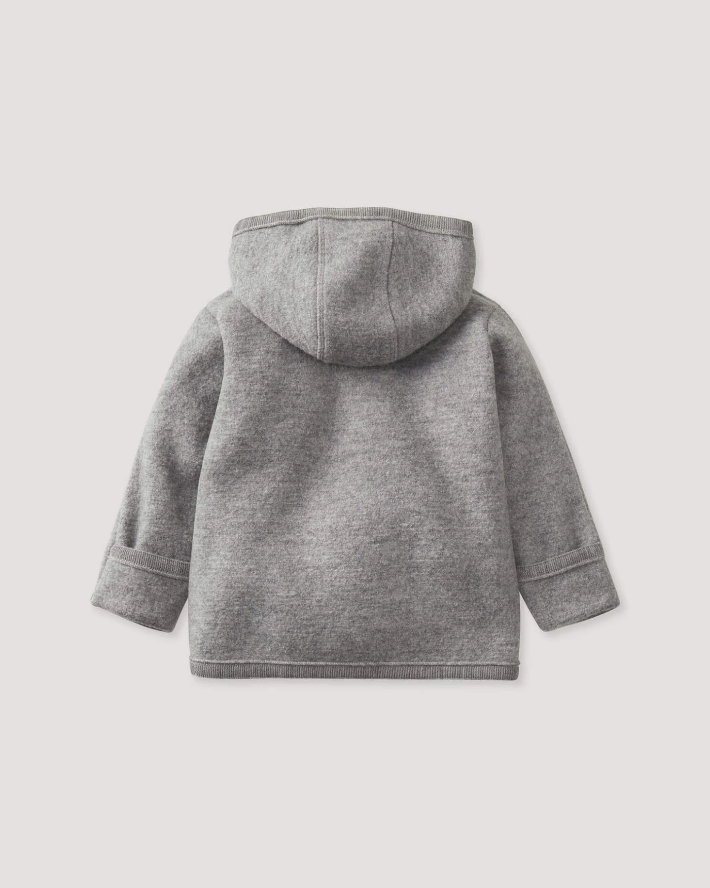 hessnatur Baby Wollwalk Jacke aus Bio-Merinowolle - grau - Größe 74/80 – Ansicht 2