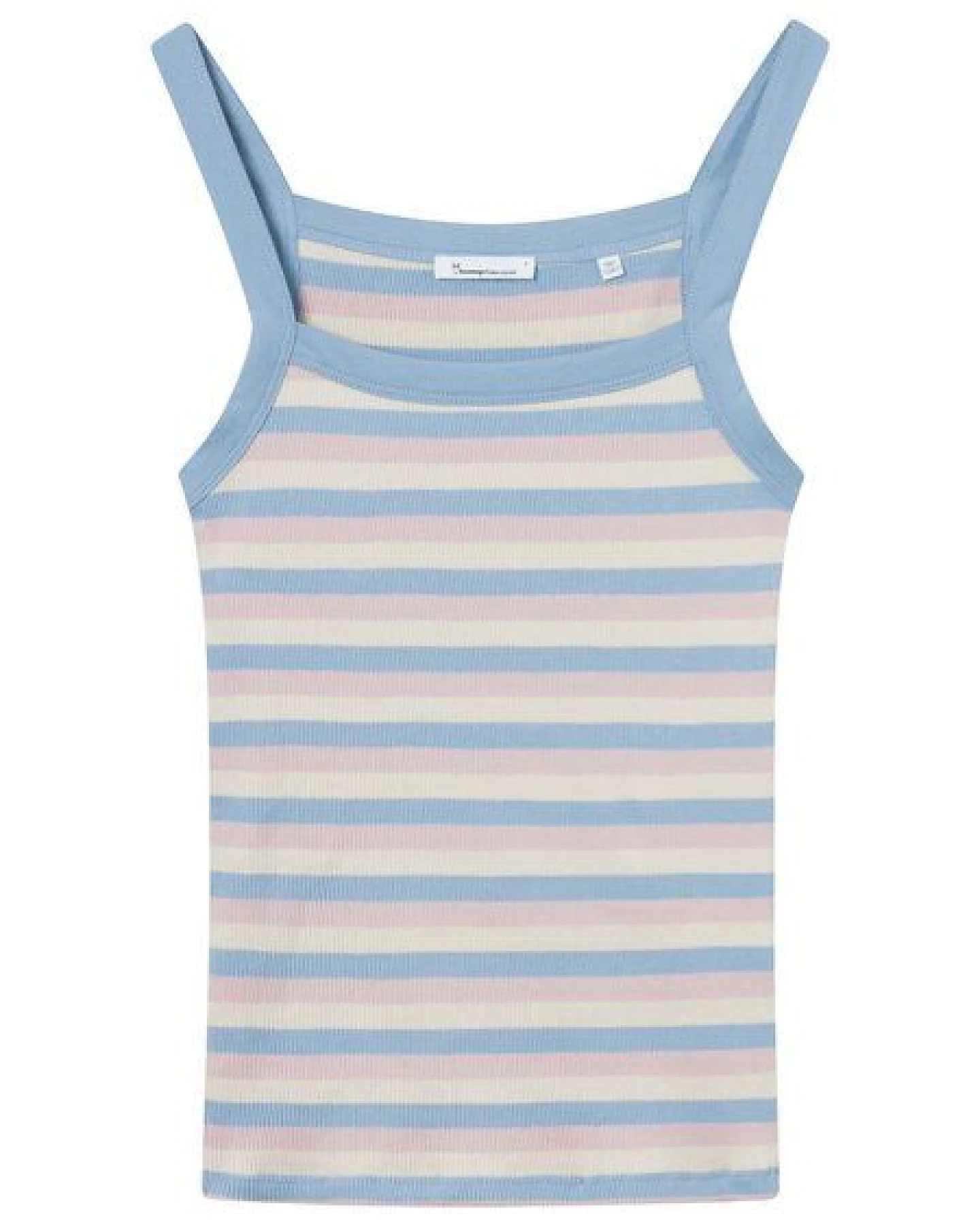 KnowledgeCotton Apparel Ripptop gestreift - Striped rib strap top - aus Bio-Baumwolle – Ansicht 3