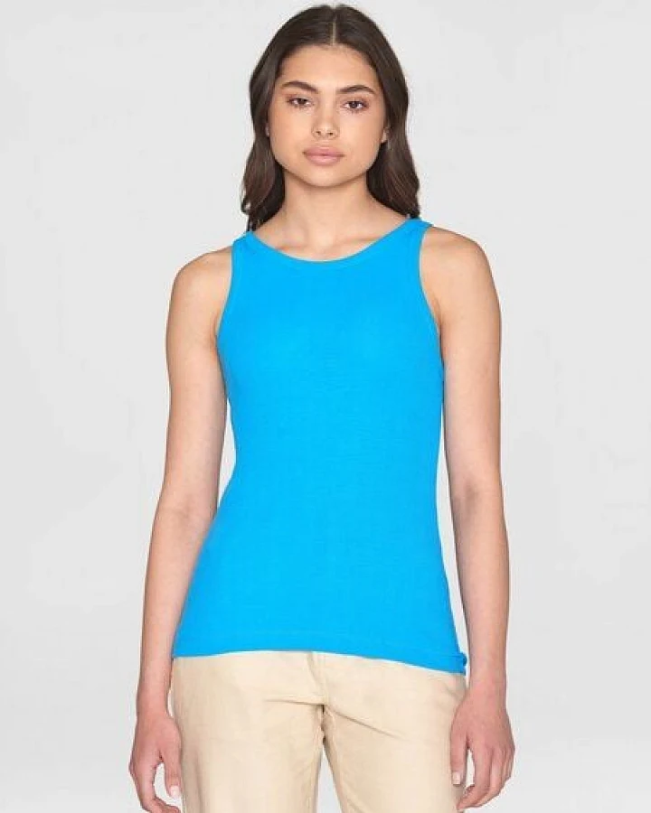 KnowledgeCotton Apparel Tanktop gerippt - Racer rib top - aus Bio-Baumwolle