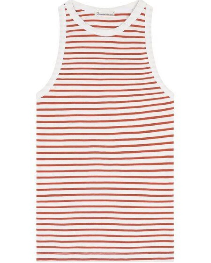 KnowledgeCotton Apparel Tanktop gerippt - Racer rib top - aus Bio-Baumwolle
