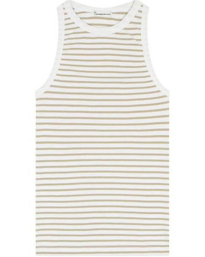 KnowledgeCotton Apparel Tanktop gerippt - Racer rib top - aus Bio-Baumwolle