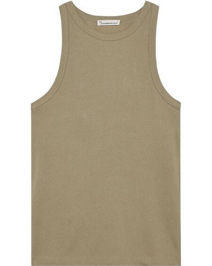 KnowledgeCotton Apparel Tanktop gerippt - Racer rib top - aus Bio-Baumwolle