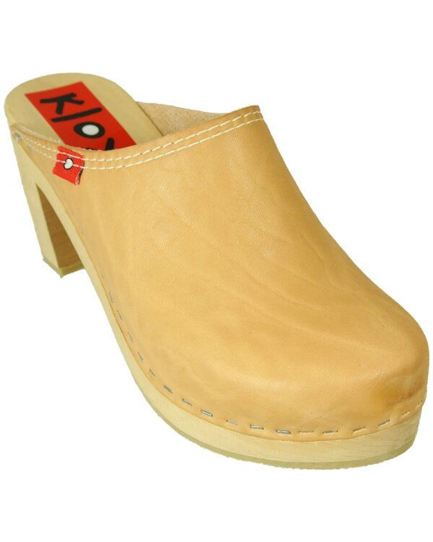 Klox New York - High Heel Holzclog mit pflanzlich gegerbtem Leder – Ansicht 2