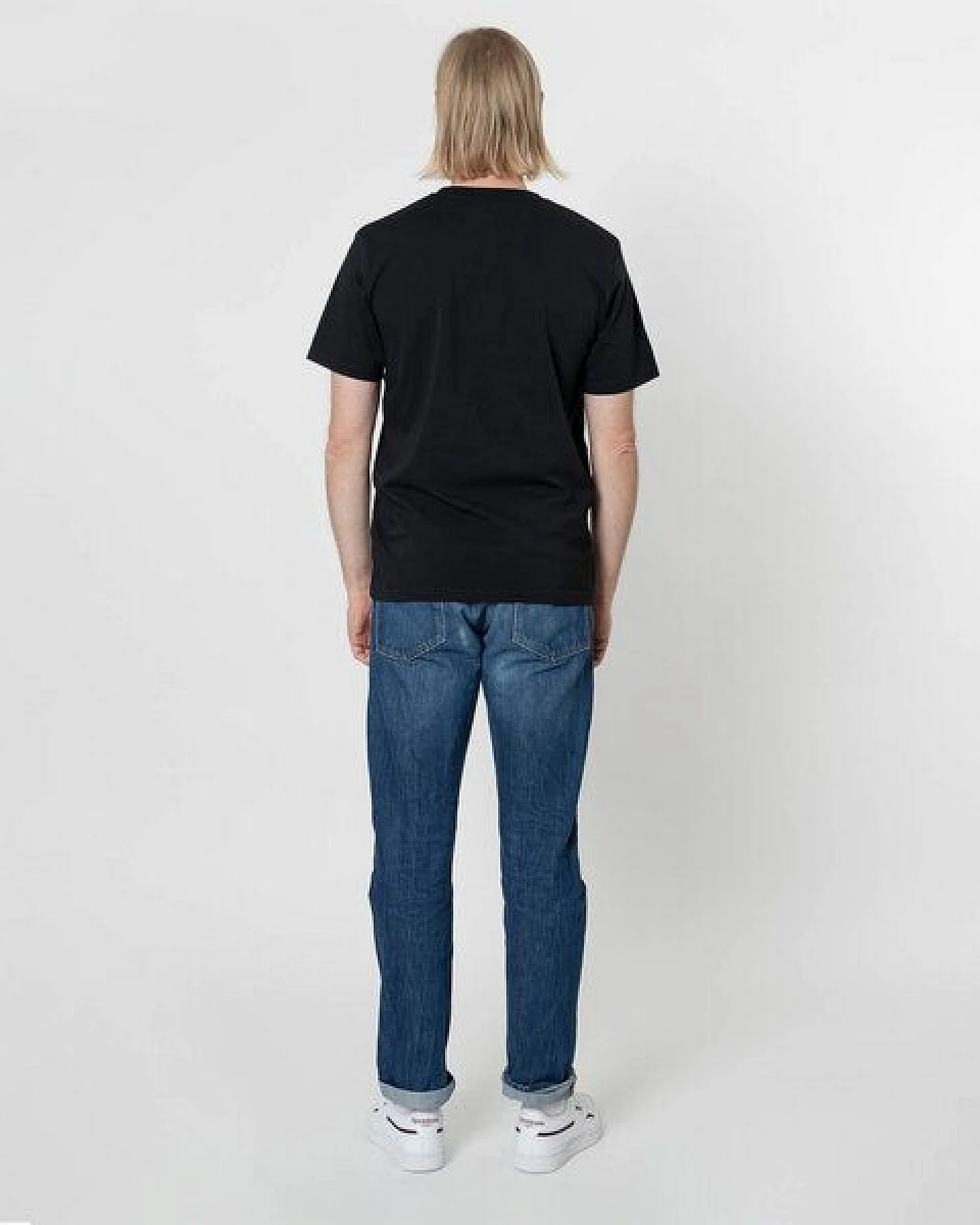 Fyngers Unisex T-Shirt aus Biobaumwolle - Modell PEACE mit gestickter Veredelung – Ansicht 3