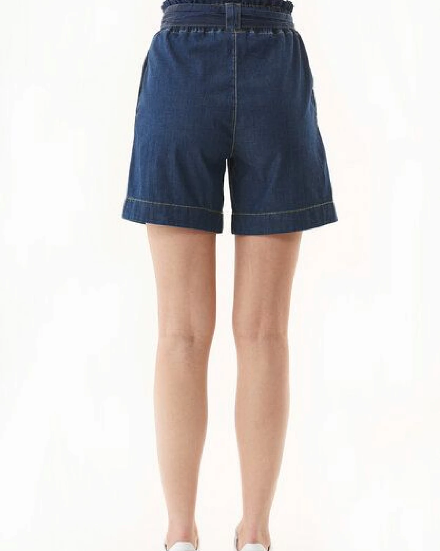 ORGANICATION Paperbag-Shorts aus Bio-Baumwolle in Denim-Optik – Ansicht 4
