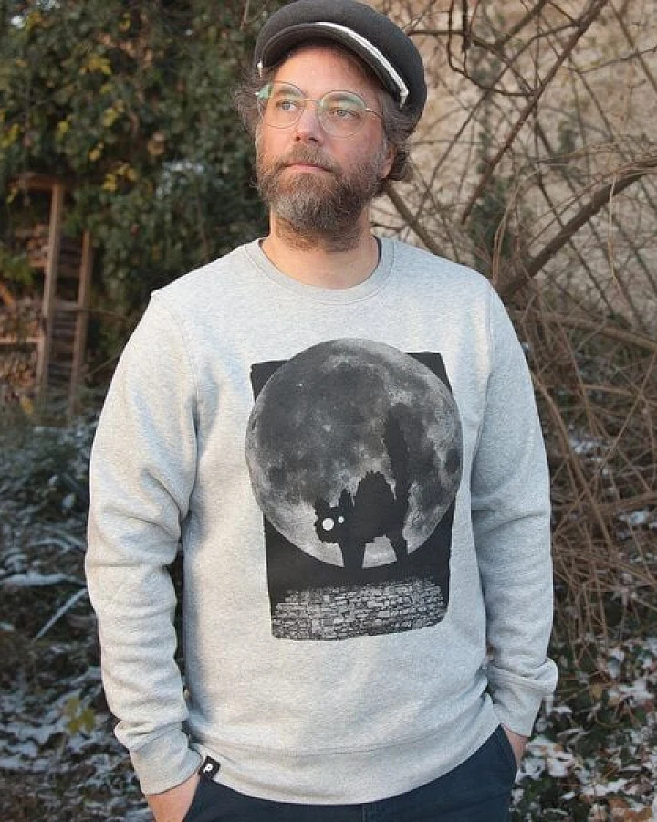 päfjes Katze Minka Fauch - Fair Wear Unisex Sweater - Heather Grey