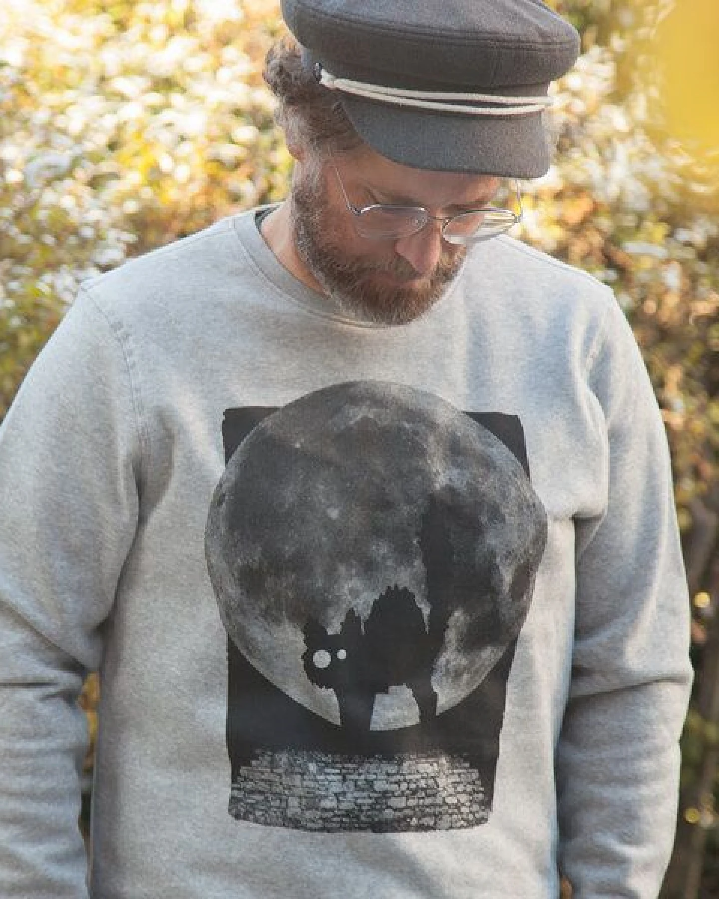 päfjes Katze Minka Fauch - Fair Wear Unisex Sweater - Heather Grey – Ansicht 3