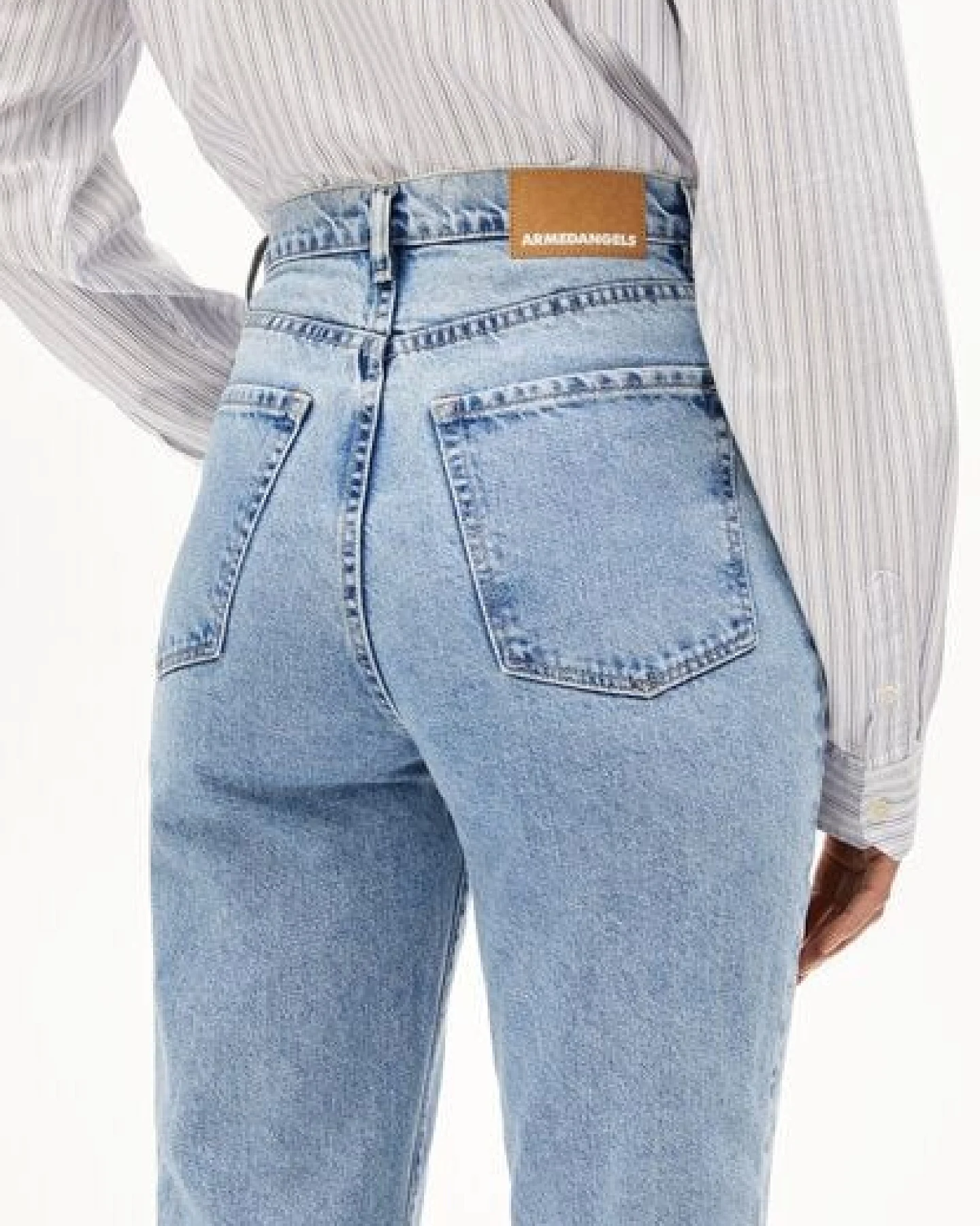 ARMEDANGELS MAIRAA Damen Jeans Mom Fit High Waist Ankle recycelte Baumwolle Non-Stretch – Ansicht 3