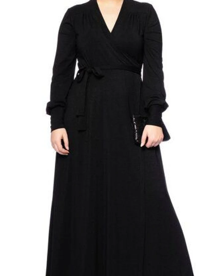 Ingoria MAREN Langarm Maxi Wickelkleid Langarm