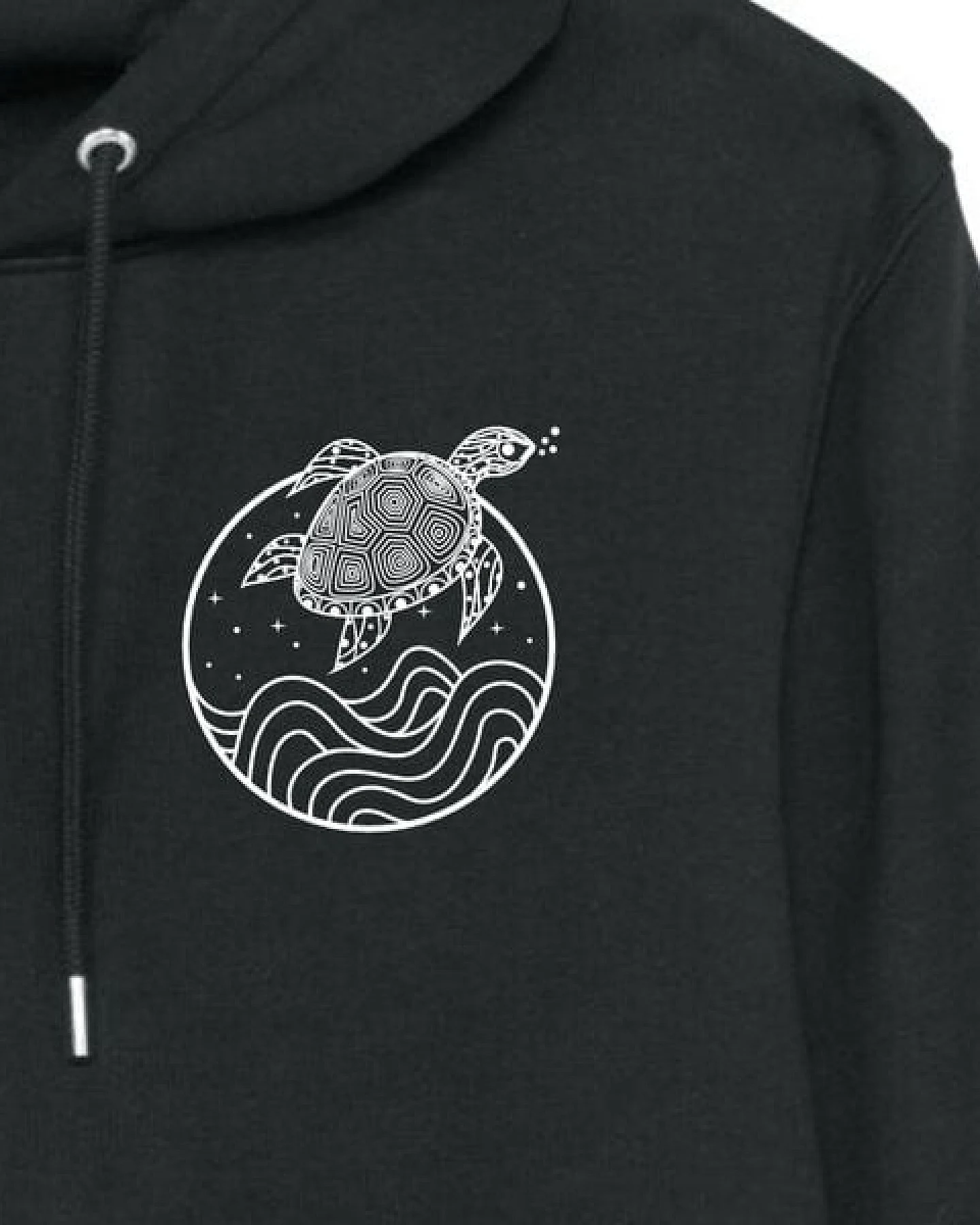 vis wear Schildkröte zwischen Ozean und Wellen - Unisex Premium Hoodie – Ansicht 2