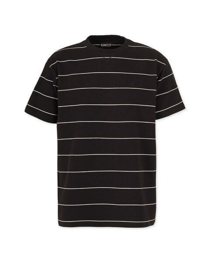 Honesty Rules Oversize French Terry Striped T-Shirt