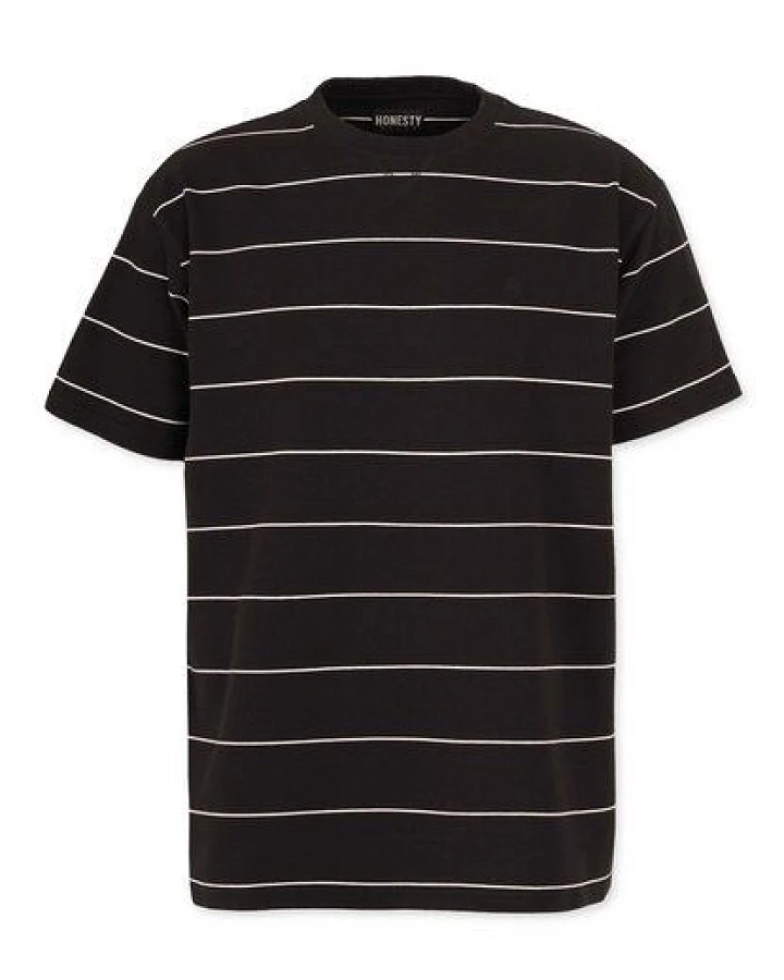 Honesty Rules Oversize French Terry Striped T-Shirt