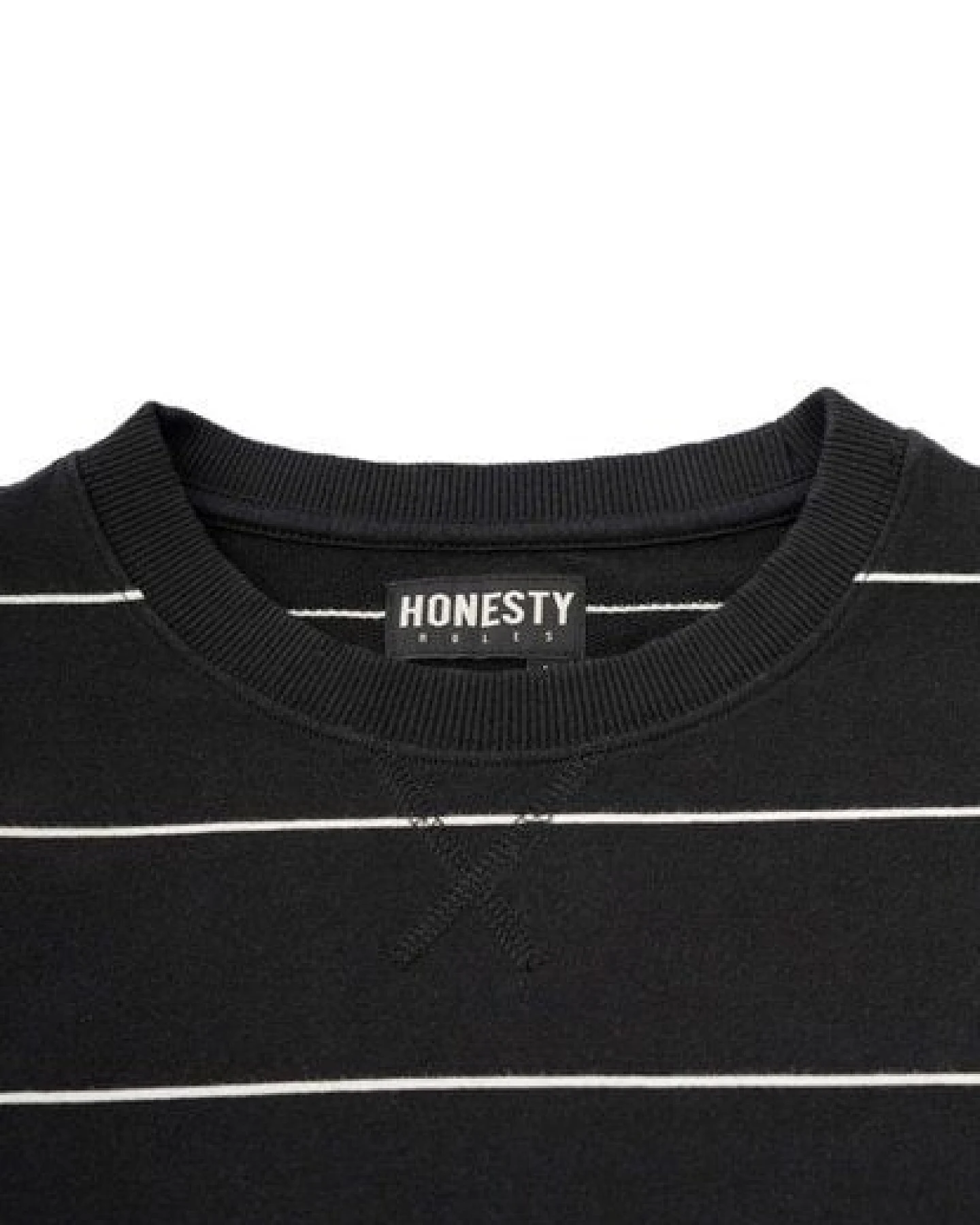 Honesty Rules Oversize French Terry Striped T-Shirt – Ansicht 4