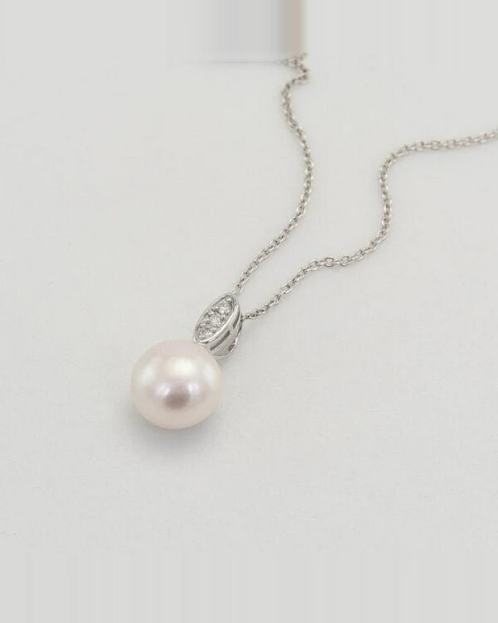 Eppi Silberner Perlenanhänger mit Diamanten Allaire