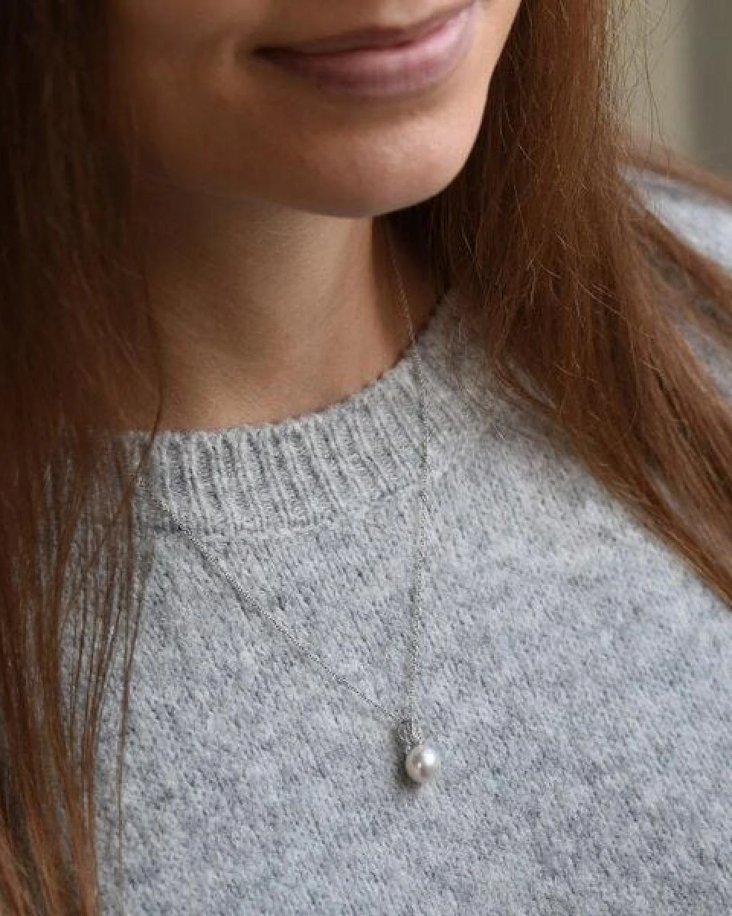 Eppi Silberner Perlenanhänger mit Diamanten Allaire – Ansicht 3