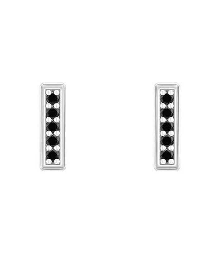 Eppi Minimalistische Ohrringe mit schwarzen Diamanten Ismail