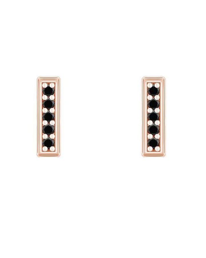 Eppi Minimalistische Ohrringe mit schwarzen Diamanten Ismail