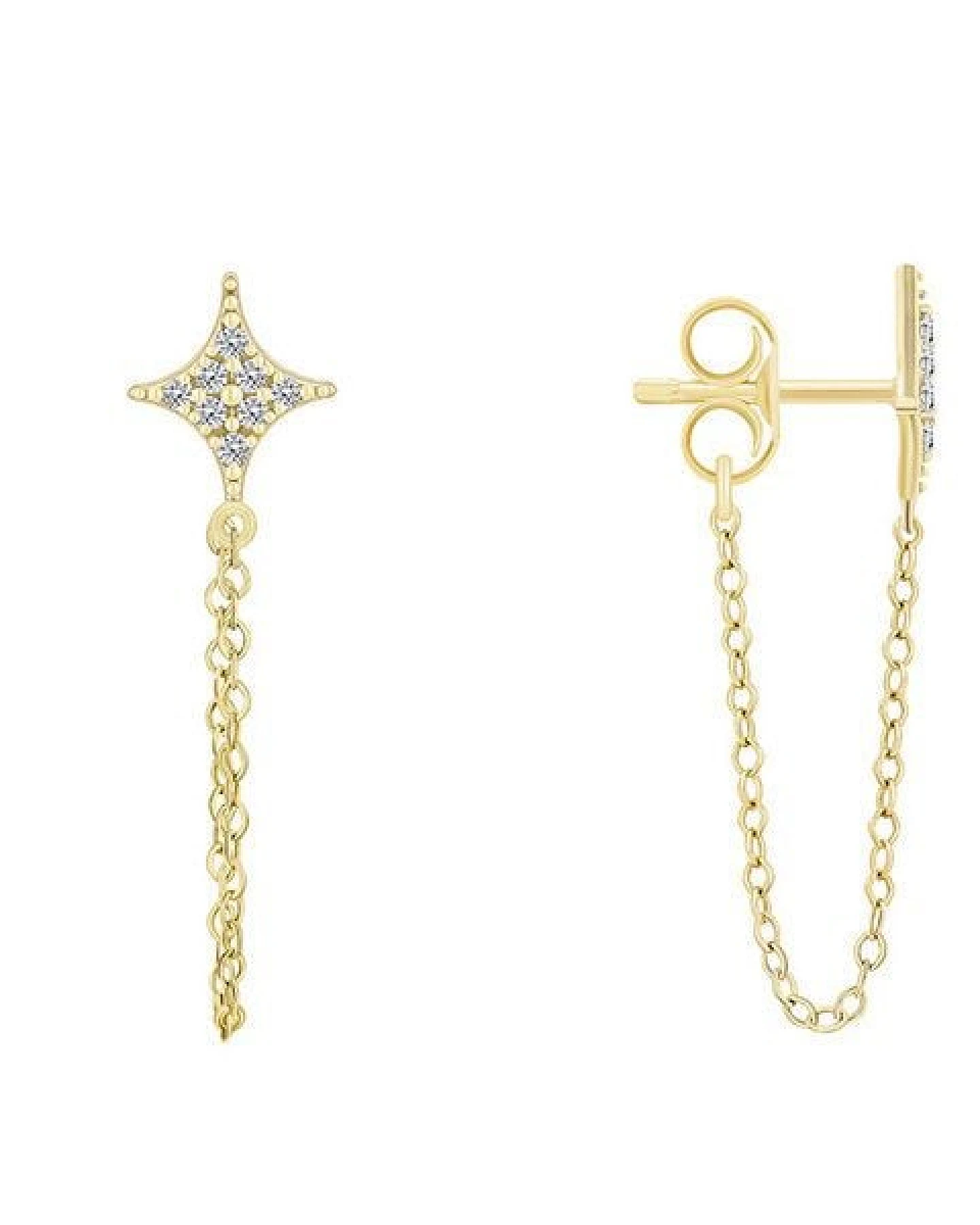 Eppi Originelle Ohrringe mit Diamant-Sternen Jonas – Ansicht 4