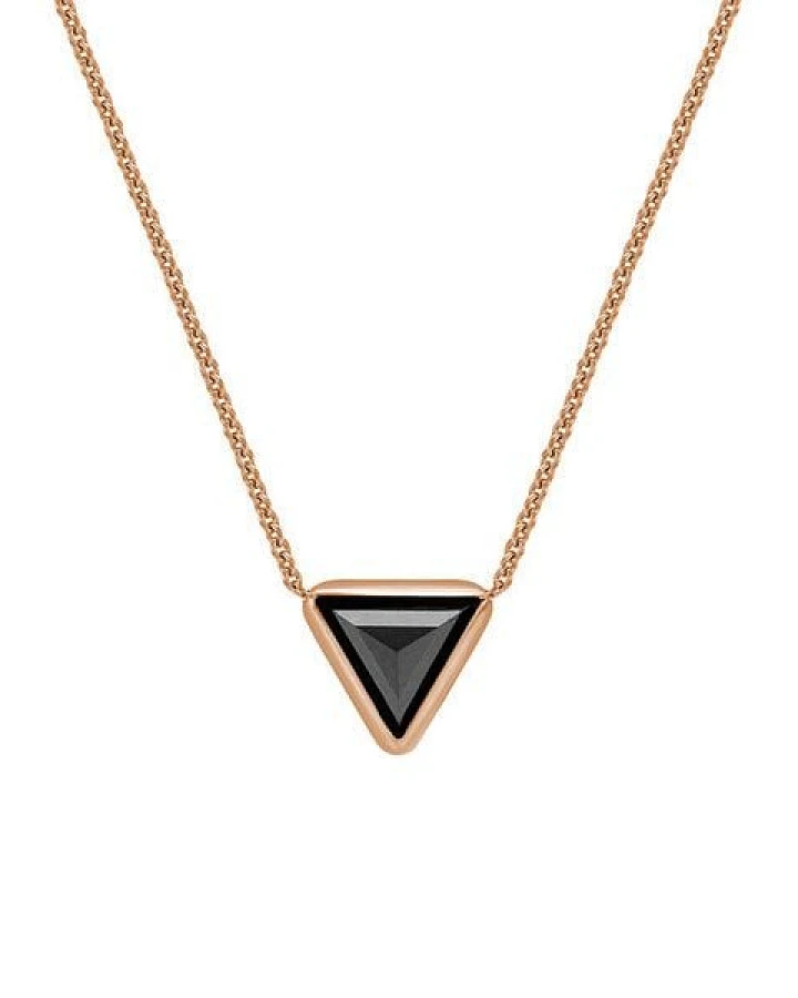 Eppi Goldene Halskette mit schwarzem Diamant Baya