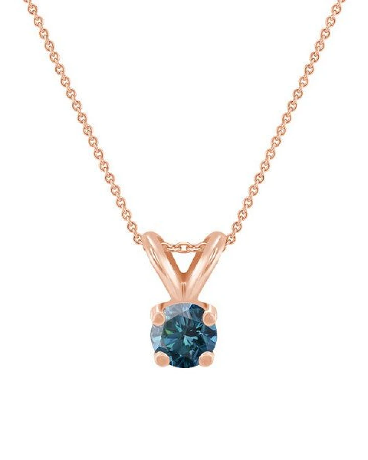 Eppi Blauer Diamant in goldener Halskette Lalom