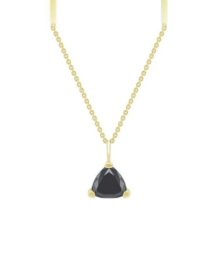 Eppi Goldkette mit schwarzen Diamanten im Trillion-Schliff Ferin