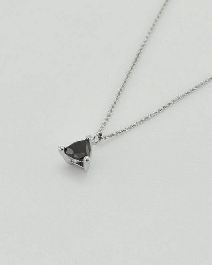 Eppi Goldkette mit schwarzen Diamanten im Trillion-Schliff Ferin