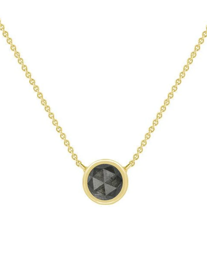 Eppi Goldene Halskette Bezel mit Salz-und-Pfeffer-Diamanten Terun