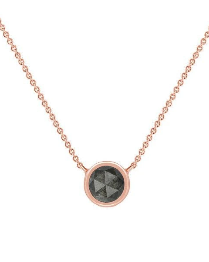 Eppi Goldene Halskette Bezel mit Salz-und-Pfeffer-Diamanten Terun