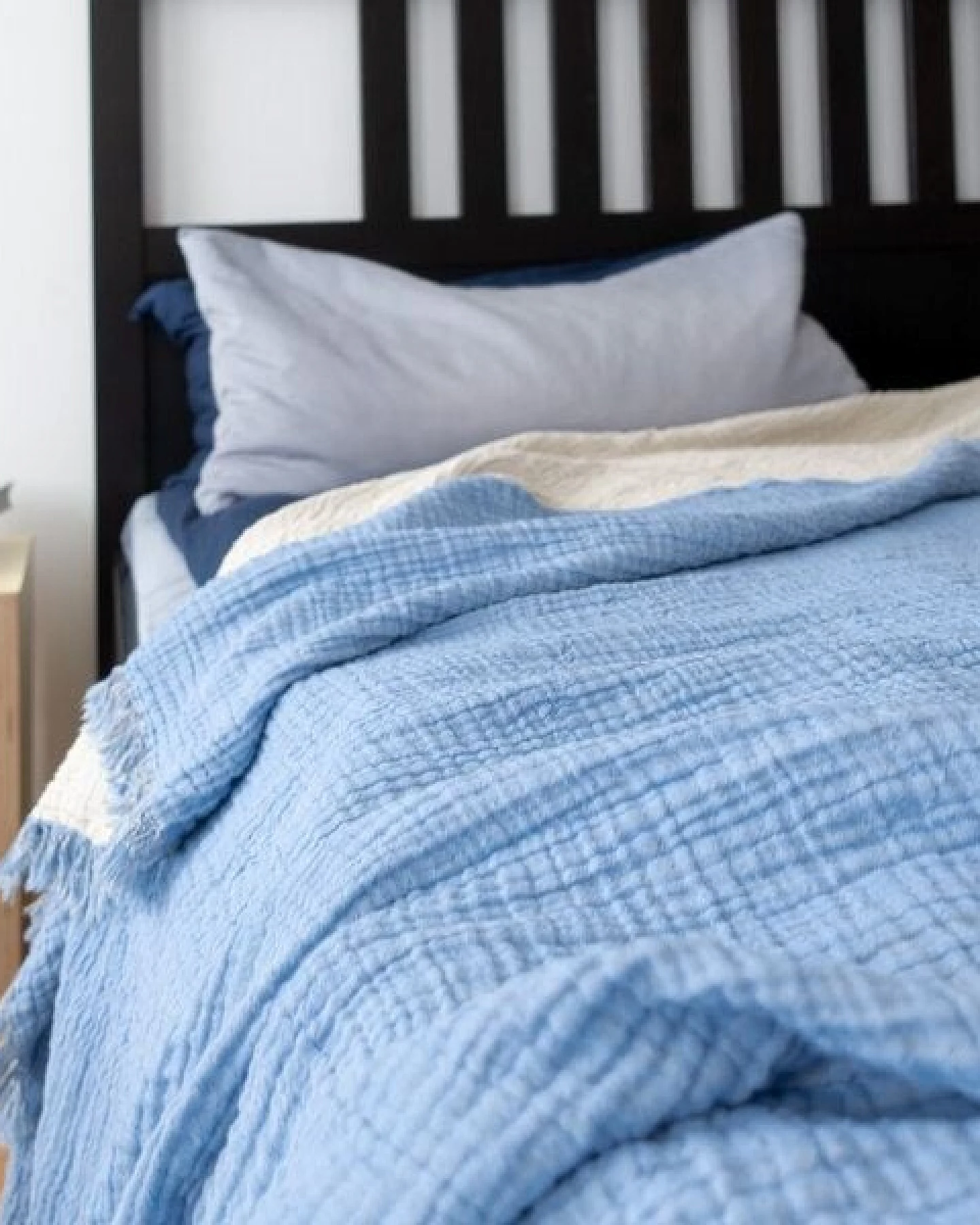 Yolunda Musselin Decke, Tagesdecke, Sofadecke Bio-Baumwolle in 4 Farben und 3 Größen – Ansicht 3