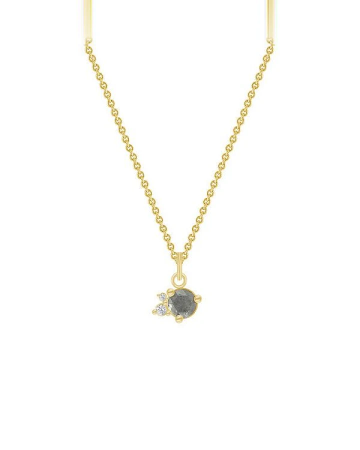 Eppi Goldene Halskette mit Salt´n´Pepper Diamanten Niria