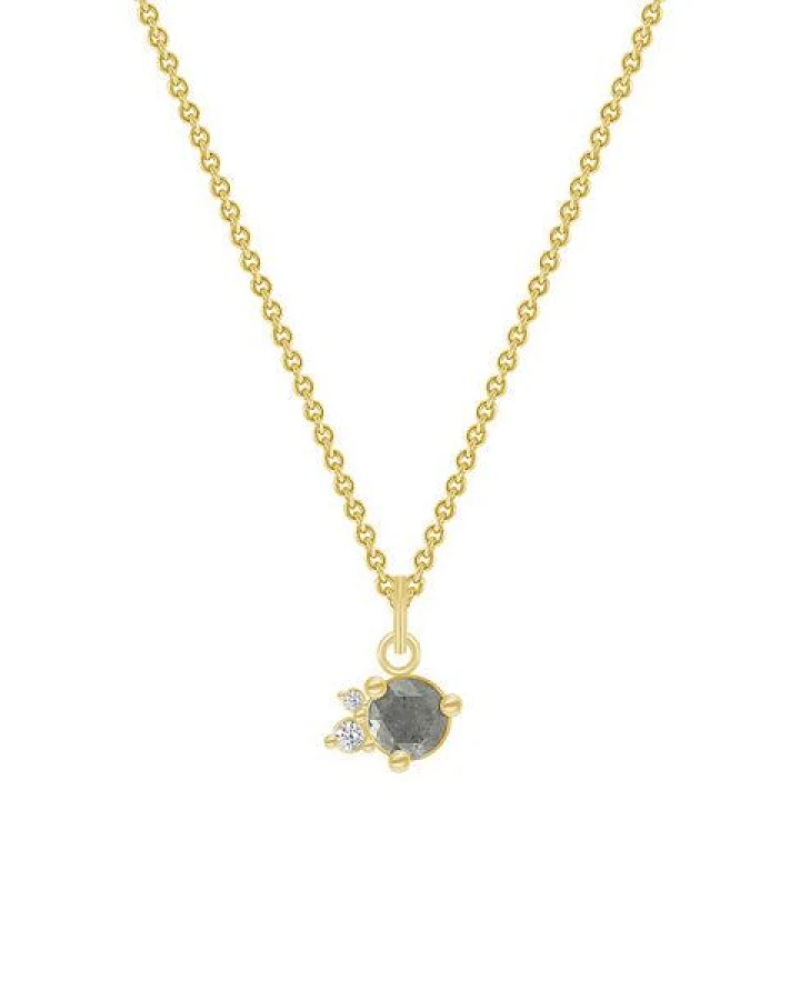 Eppi Goldene Halskette mit Salt´n´Pepper Diamanten Niria