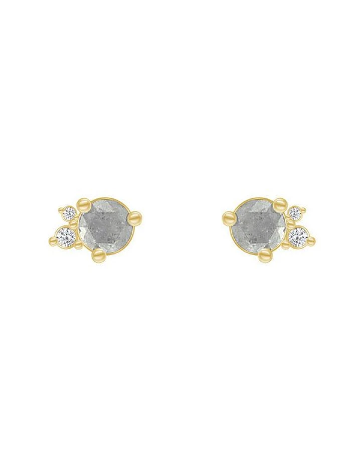 Eppi Goldohrringe mit Salt´n´Pepper Diamanten Meave