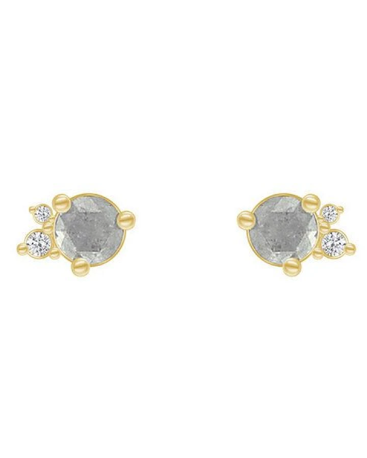 Eppi Goldohrringe mit Salt´n´Pepper Diamanten Meave